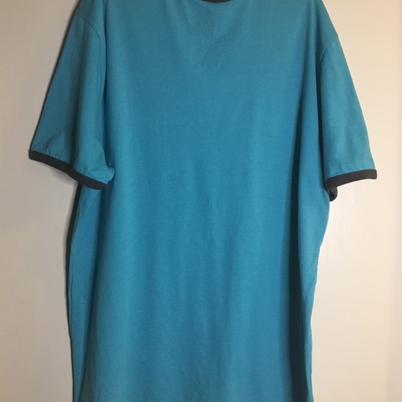Denim Active Wear Turquoise T Shirt Men's Size Large - Picture 2 of 3